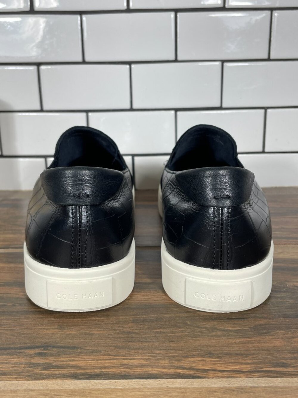 Cole Haan Grandpro Spectator 2.0 Shoes Womens Size 8 Black Croc Embossed Sneaker - Picture 4 of 12